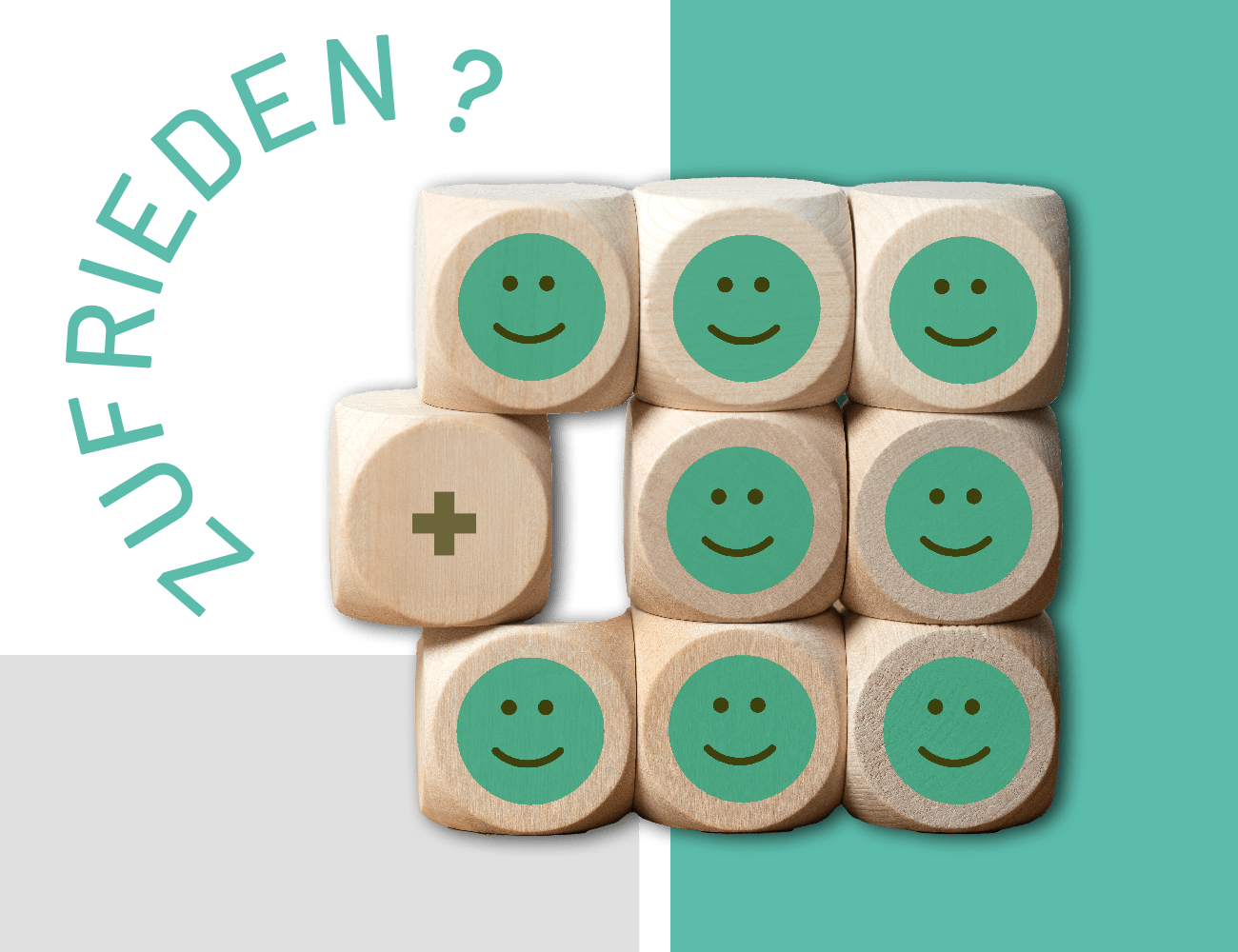 Holzwürfeln mit der Smiles